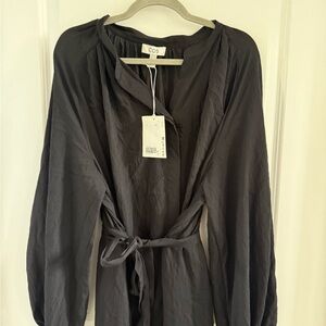 COS Long Sleeve Black Maxi Dress sz 14